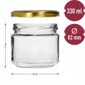 Słoiki na dżemy z zakrętkami 6 szt 330 ml