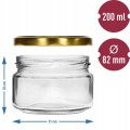Słoiki na dżemy z zakrętkami 6 szt 200 ml