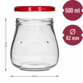 Słoiki na dżemy z zakrętkami 6 szt 500 ml