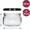 Słoiki na dżemy z zakrętkami 6 szt 200 ml