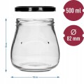 Słoiki na przetwory z zakrętkami 6 szt 500 ml