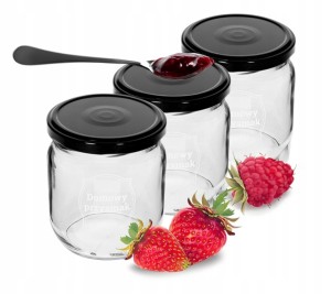 Słoiki na przetwory z zakrętkami 3 szt 425 ml