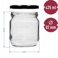 Słoiki na przetwory z zakrętkami 3 szt 425 ml