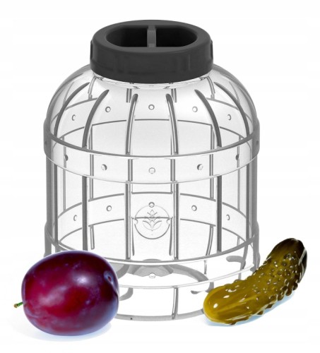 Słoik na ogórki z zakrętką plastikowy wielofunkcyjny 5 l