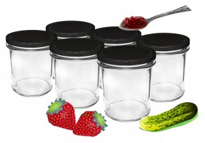 Słoiki na dżemy z zakrętkami 6 szt 346 ml