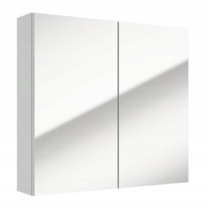 Szafka łazienkowa wisząca z lustrem biała 65x60x13 cm Salsa