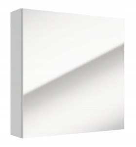 Szafka łazienkowa wisząca z lustrem biała 60x60x15 cm Salsa