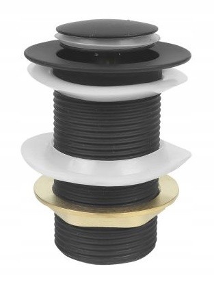 Korek klik-klak do umywalki bez przelewu okrągły