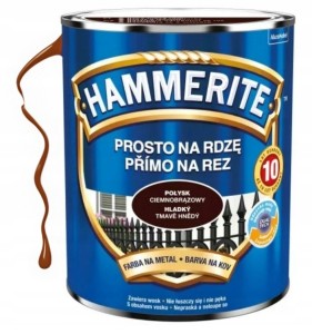 Hammerite Farba do metalu prosto na rdzę brązowa 0,7l