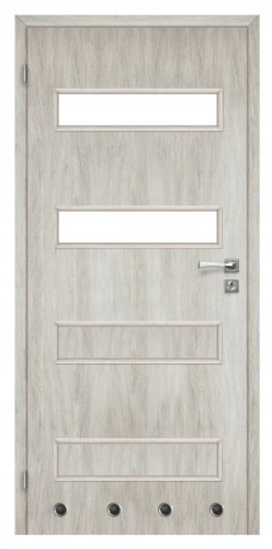 Drzwi wewnętrzne lewe dąb srebrny Milano 70 cm