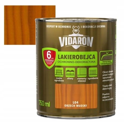 Lakierobejca ochronno dekoracyjna orzech włoski 0,75l