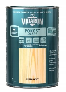 Pokost lniany do drewna ochronny bezbarwny 1l