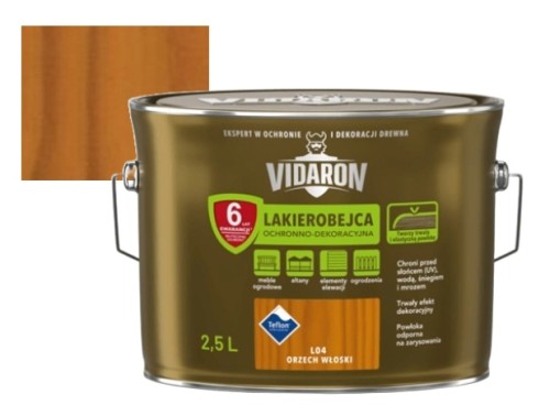 Lakierobejca ochronno dekoracyjna orzech włoski 2,5l