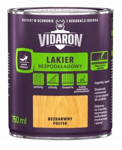 Lakier do drewna bezpodkładowy bezbarwny 0,75l