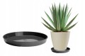 Podstawka pod doniczkę okrągła grafitowa 32 cm