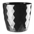 Osłonka na kwiaty czarna plastikowa Cristal 20 x 18 cm