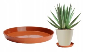Podstawka pod doniczkę plastikowa terakota 32 cm