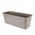 Doniczka balkonowa rattanowa karmelowa 40 cm
