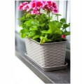 Doniczka balkonowa rattanowa karmelowa 40 cm