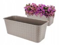 Doniczka balkonowa rattanowa karmelowa 40 cm