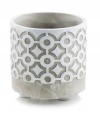 Osłonka betonowa na kwiaty na nóżkach szara 14 x 13 cm