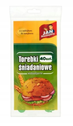 Jan Niezbędny torebki śniadaniowe na żywność wodoodporne 40 sztuk