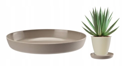 Podstawka pod doniczkę beżowa plastikowa Azalia 13 cm