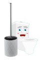 Szczotka do WC toalety toaletowa szara chrom