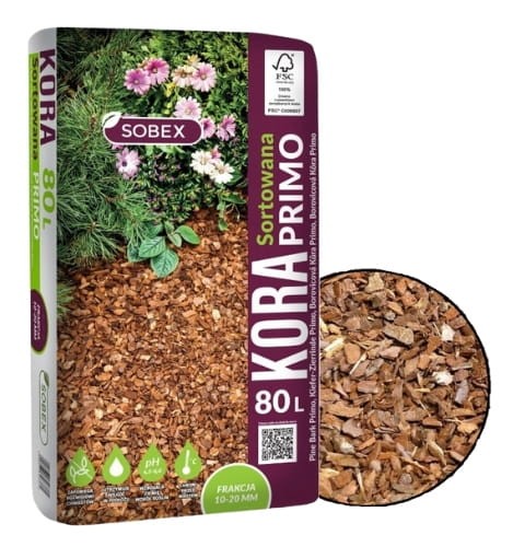 Kora sosnowa ogrodowa iglasta Primo 80L 10-20mm