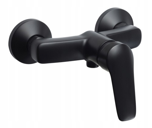 Bateria prysznicowa ścienna czarna jednouchwytowa Boro Nero