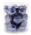 Bombki świąteczne szklane granatowe 6 cm zestaw 15 sztuk