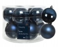 Bombki świąteczne szklane granatowe 6cm zestaw 10 sztuk