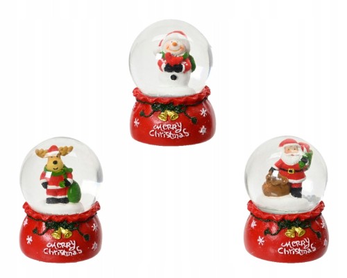 Kula śnieżna figurka stojąca świąteczna 5x6 cm 1szt