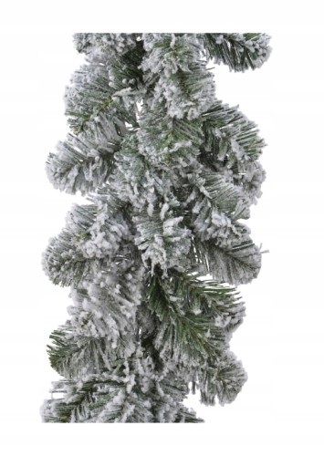 Girlanda świąteczna na choinkę zielona ośnieżona 270 cm