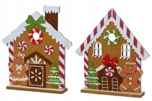 Domek z piernika figurka świąteczna 33,5 x 30 x 6 cm 1szt