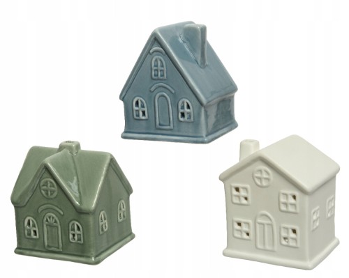 Domek porcelanowy figurka świąteczna 10 x 8,5 x 7,5 cm 1szt
