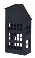 Świecznik figurka świąteczna czarny domek 25 x 10,5 x 8 cm