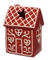 Świecznik figurka świąteczna czerwony domek 18 x 11 x 13 cm