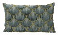 Poduszka dekoracyjna miękka zielona ozdobna 30 x 50 cm