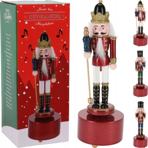 Pozytywka świąteczna dziadek do orzechów 22,5 x 8 cm 1 szt