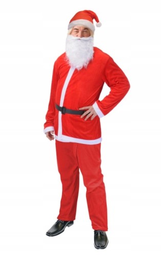 Strój Świętego Mikołaja kompletny 5-częściowy 