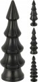 Choinka figurka świąteczna drewniana czarna 24cm