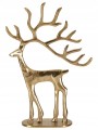 Figurka świąteczna Renifer złota aluminiowa 31 cm