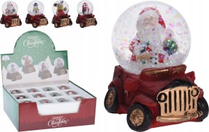 Kula śnieżna samochód figurka świąteczna 7x6x5 cm