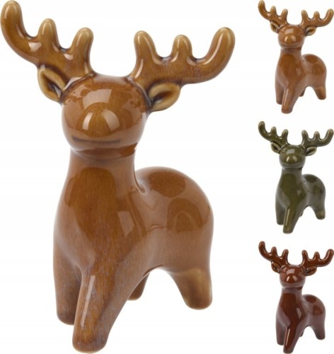 Figurka świąteczna Renifer ozdoba domowa 14 cm 1szt