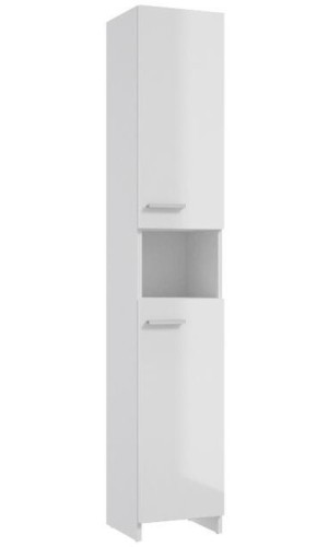 Słupek łazienkowy stojący biały połysk 170x30 cm Marlena