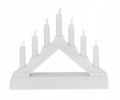 Świecznik świąteczny adwentowy LED biały 13x15,5x4 cm