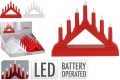 Świecznik świąteczny adwentowy LED biały 13x15,5x4 cm
