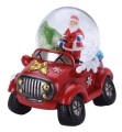 Kula śnieżna LED samochód figurka świąteczna 12x10 cm