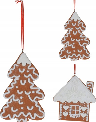 Zawieszka na choinkę piernik ozdobna nietłukąca 11 cm 1szt